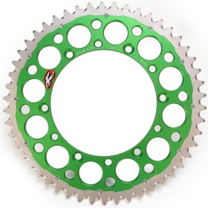Rear sprocket Renthal Twinring Kawasaki KXF green 1120U520GR Renthal Rear Sprockets