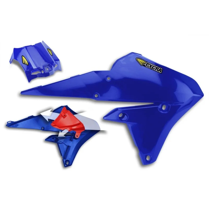 Convogliatori radiatore Cycra Powerflow Yamaha YZF-colore blue 05201365 Cycra Pieces plastiques au detail