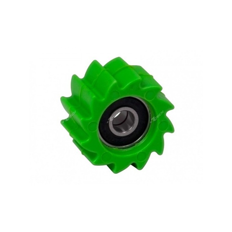 Chain Roller Kawasaki Style 8 x38 Green R-RSKXFVE0838 Rtech Chain Guard and swingarm protection