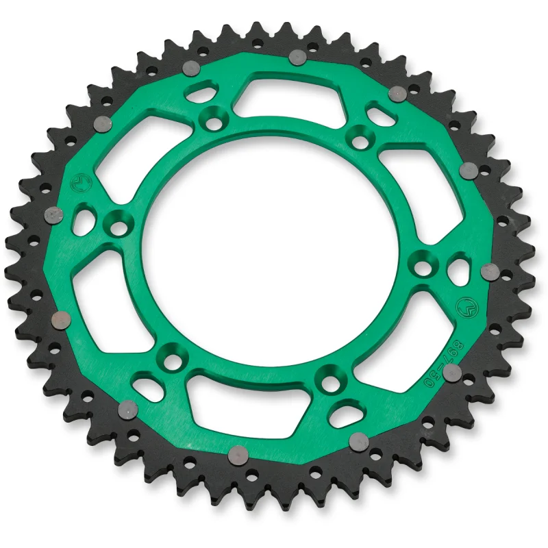 Rear sprocket Moose racing Dual material kawasaki-green CORMOOSEACCALUKAWAVER Moose Racing Zahnkrank