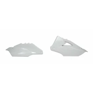 Side panels Racetech-Kawasaki White R-FIKXFBN0019 Racetech Pieces plastiques au detail