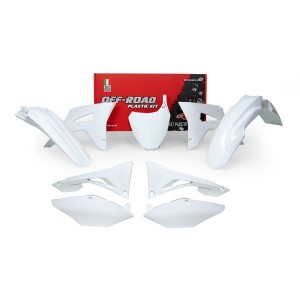 Kit plastiche motocross Racetech Honda bianche R-KITCRF-BN0-599