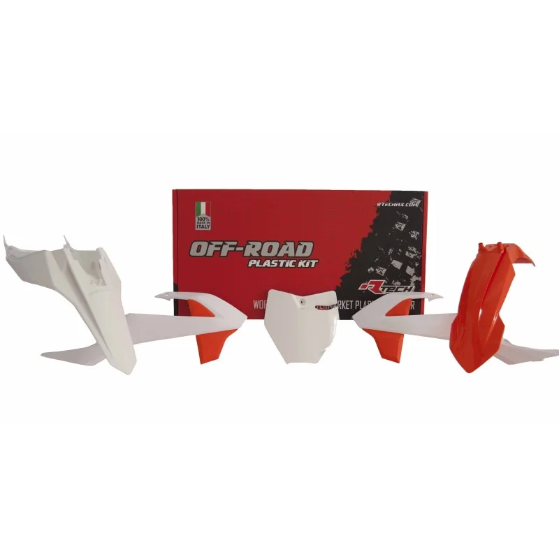 Kit plastiche motocross Racetech Ktm Arancione bianco R-KITKTM-O19-500