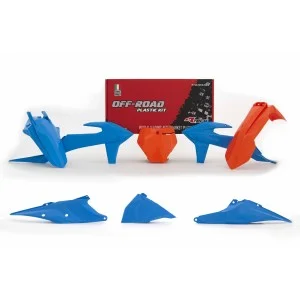 Plastic kit motocross Rtech Ktm light blue orange | KTM SX SXF 19-22 R-KITKTM-CL0-599 Rtech Plastic Kits