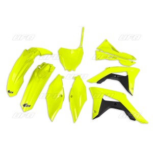 Plastic kit motocross Ufo CRF 450 17- CRF 250 18- flo yellow HOKIT123DFLU Ufo Kits plastique