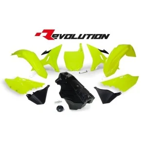 Kit plastiche YZ Revolution Racetech-giallo fluo R-KITYZ0-GF0-016 Racetech Plastik kit