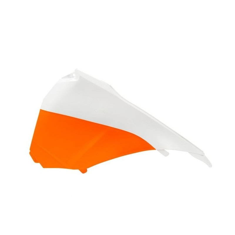 Airbox cover - EXC-F tutti 14-16 left side - white-orange RFIKTMBNARSX13 Ufo Separate plastic parts