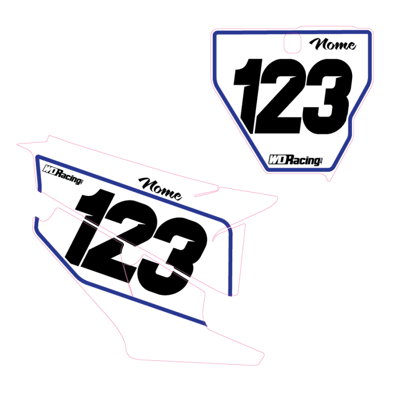 Husqvarna Basic Number Plates BASE-HUS WD Graphics Husqvarna