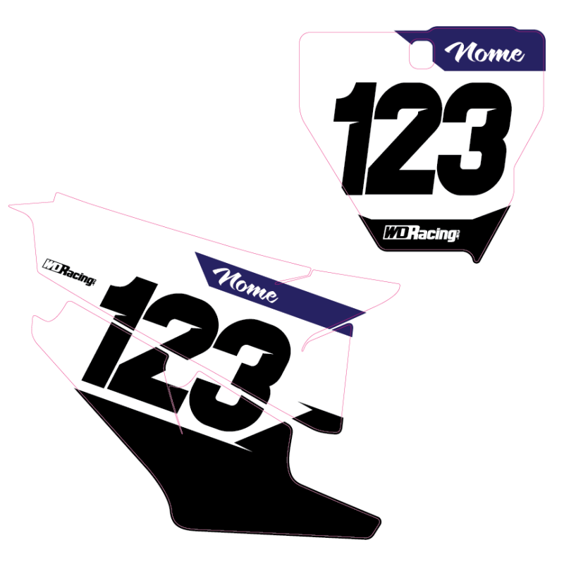 Husqvarna Race 2 Number Plates RAC2-HUS WD Graphics Husqvarna