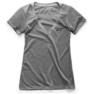 T-shirt donna Alpinestars Ageless Vneck grigia 1W38-73000(1026)