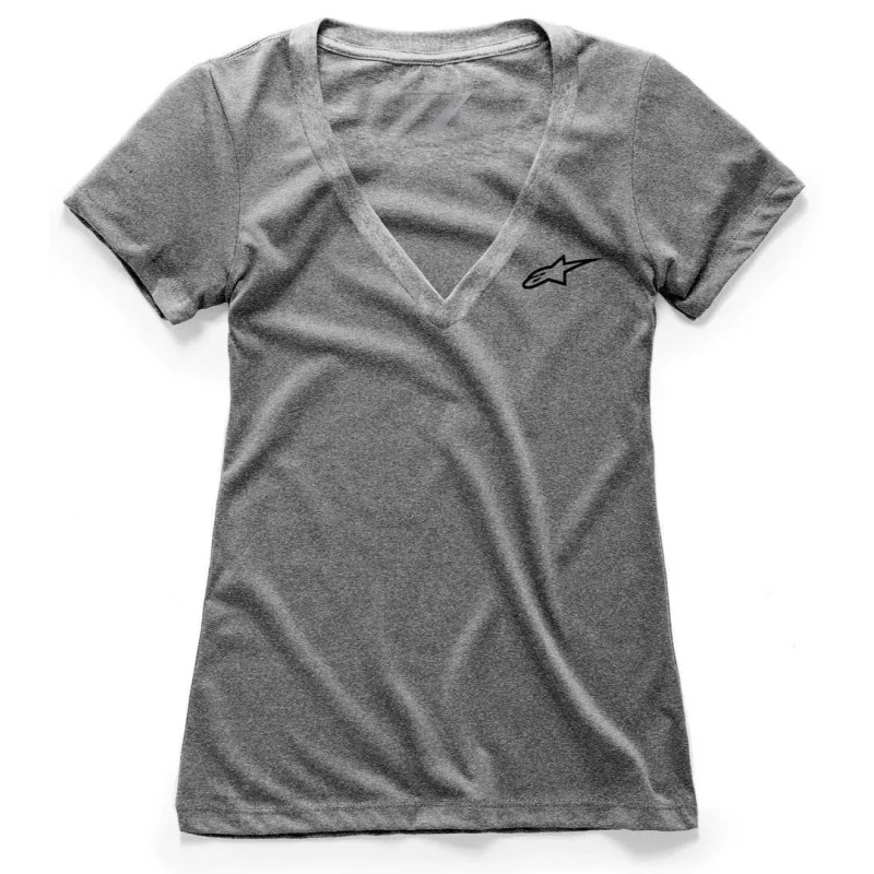T-shirt donna Alpinestars Ageless Vneck grigia 1W38-73000(1026)