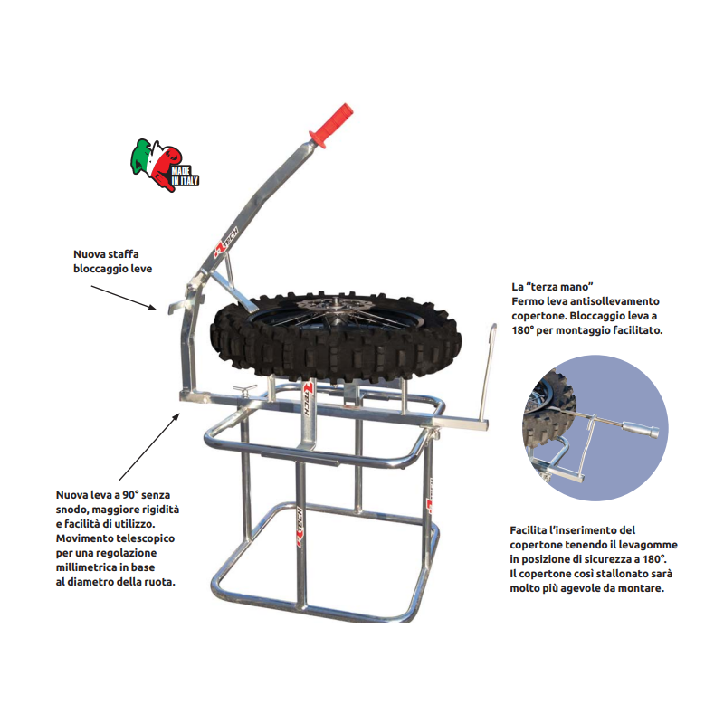 Rtech Evolution Steel Tyrechanger R-SMONTAG0018 Racetech Reifen- und Felgenwerkzeug