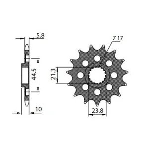 Front sprocket Sunstar 520-Suzuki 13 T 3A313 Sunstar Front sprockets