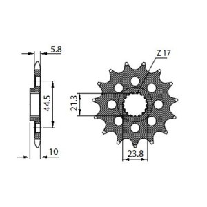 Pignone Sunstar passo 520 -Suzuki 13 denti 3A313