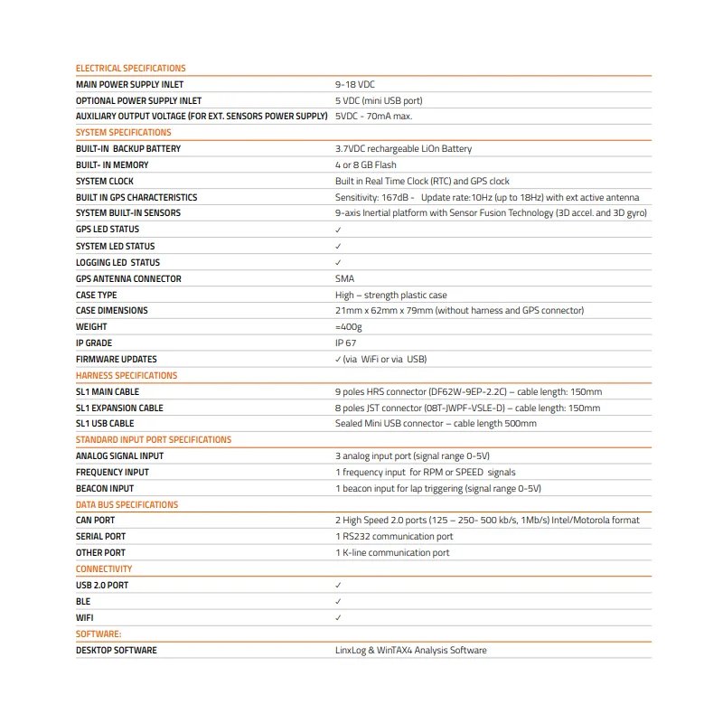 Sistema Acquisizione Dati SL1 Get 3400