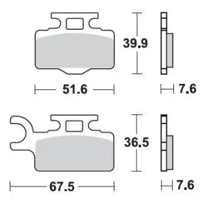 Brake pads Braking CM44 894CM44 Braking Bremsbeläge and brake caliper