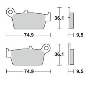 Brake pads Braking CM44 701CM44 Braking  Plaquettes de frein and brake caliper