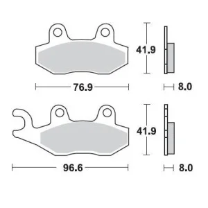 Brake pads Braking CM44 696CM44 Braking Bremsbeläge and brake caliper