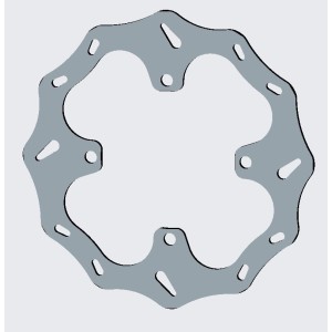 Disco freno posteriore Braking W-Fix Kawasaki KXF 450 19- KXF 250 20-/250mm WF4514