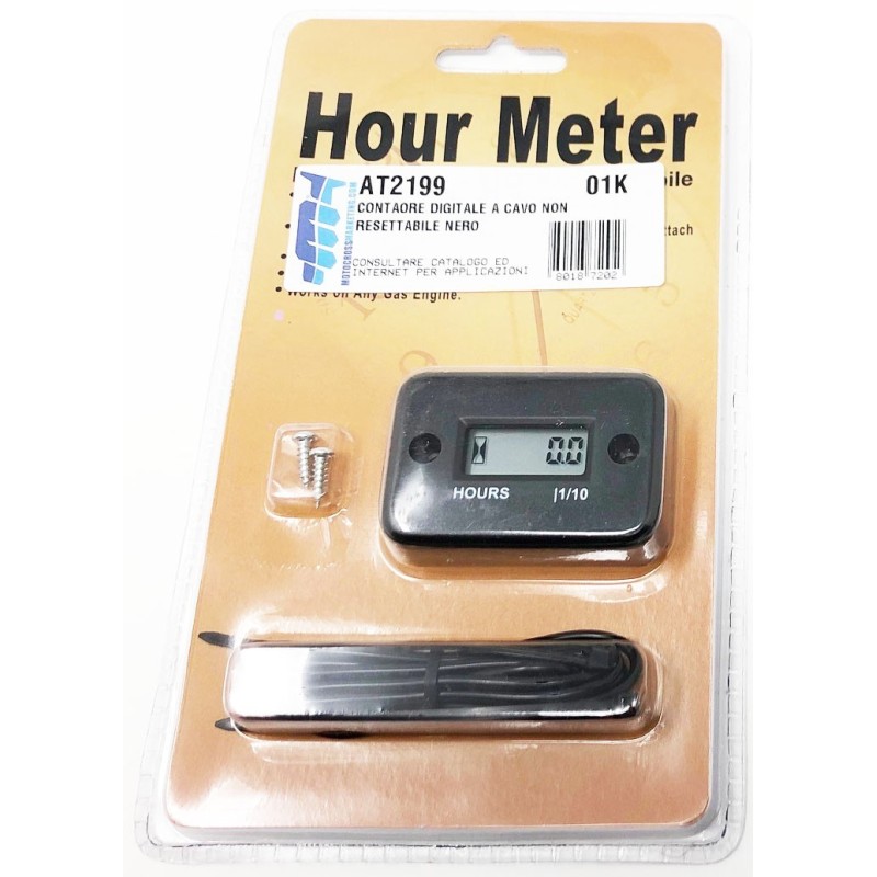 Hour Meter Wired AT2199 Motocross Marketing Betriebsstundenzähler