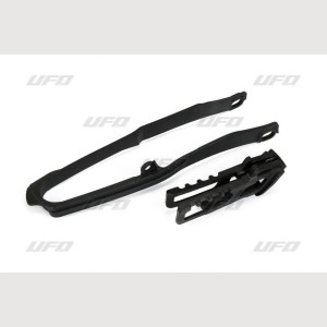 Kit slitta e cruna catena Ufo Honda CRF 250 18- / CRF 450 17-18 HO04690001 Ufo Kettenfuhrung-schwingarmschutz