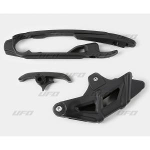 Kit slide chain e Chain guide Ufo Ktm SX 16-20 / SXF 16-20 KT04067001 Ufo Chain Guard and swingarm protection