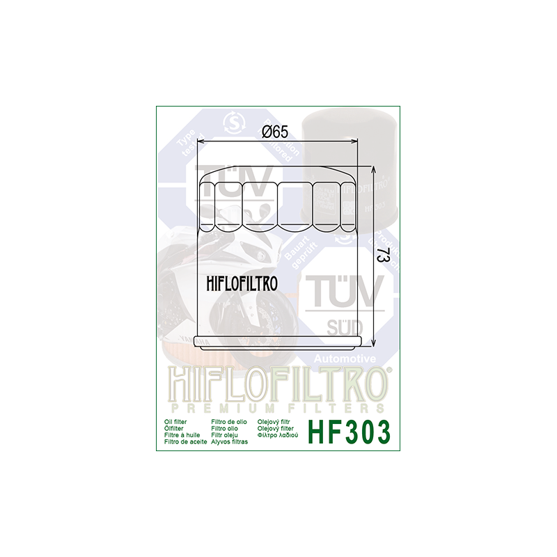 Filtro olio HiFlo Honda Africa Twin 88-03 HF303