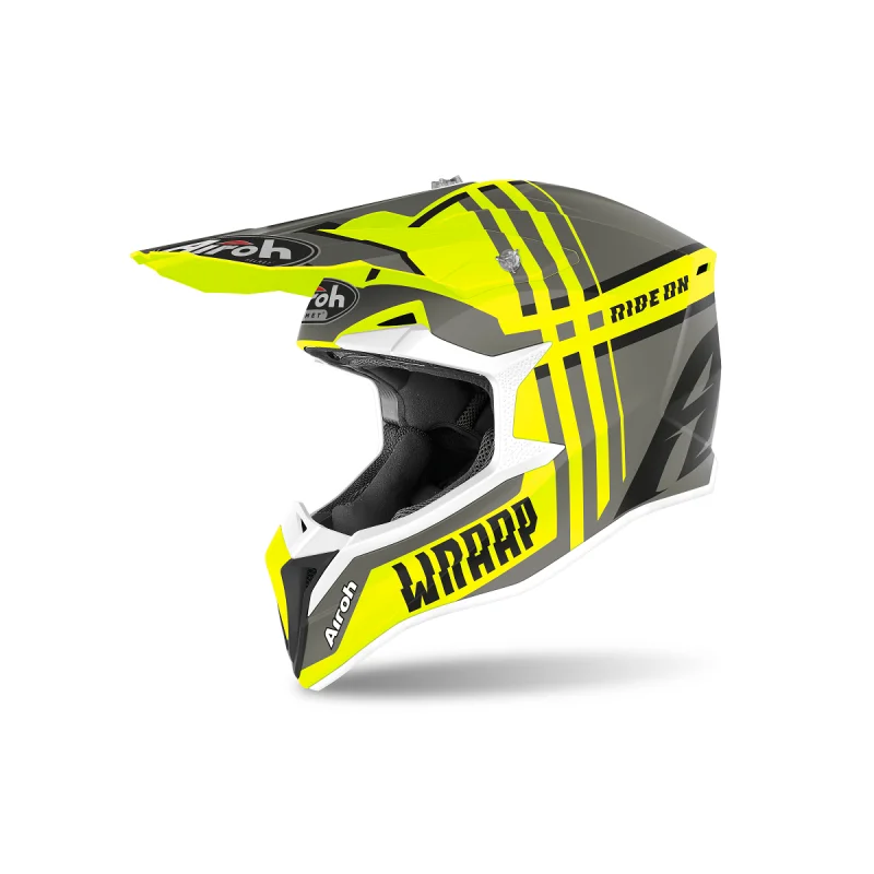 Helme Airoh Wraap Broken yellow matt WRBR31 Airoh  Helme