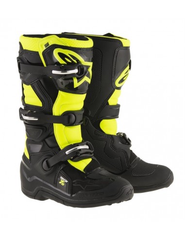 Boots Alpinestars Tech 7S Black-Fluo Yellow 2015017-155 Alpinestars Kinder Motocross Stiefel