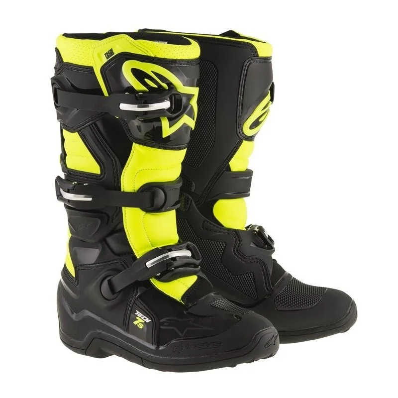 Boots Alpinestars Tech 7S Black-Fluo Yellow 2015017-155 Alpinestars Kinder Motocross Stiefel