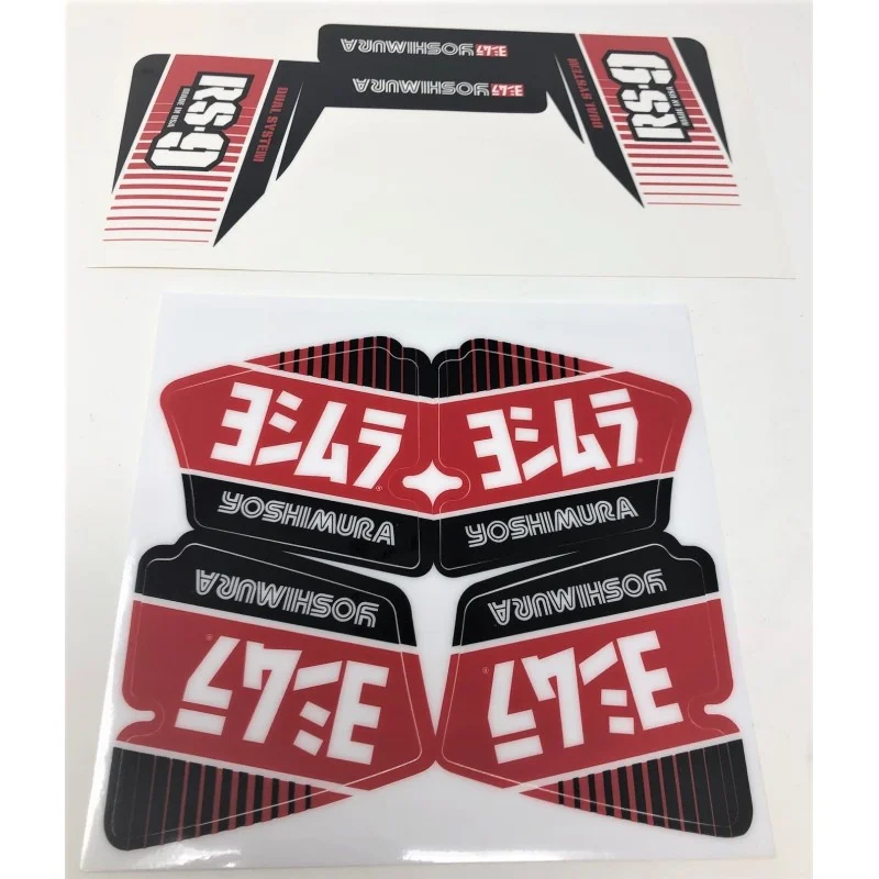 Decal set Yoshimura RS9 End Cap Sticker 2020 RS9-NB004 Yoshimura Accessori & Ricambi