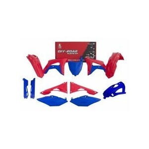 Kit plastiche Racetech Honda CRF 250 18-20/CRF 450 17-20 Rosso-Blu con parasteli R-KITCRF-RSB-519 Racetech Plastik kit
