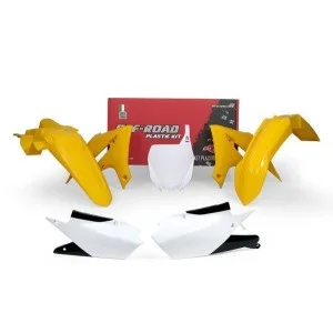 Kit plastiche Racetech Yamaha YZF 250 19- YZF 450 18- Giallo Bianco R-KITYZF-GY0-518