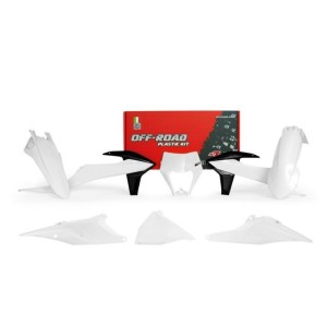 Kit plastiche Racetech KTM EXC-EXCF 20- bianco-nero R-KITKTM-BN2-520