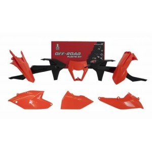 Kit plastiche Racetech KTM EXC-EXCF 17-19 arancione-nero R-KITKTM-OEM-518