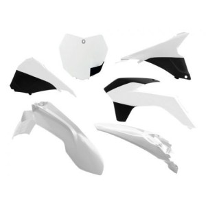 Kit plastiche Racetech KTM SX/SXF 13-15 bianco-nero R-KITKTM-BN0-512