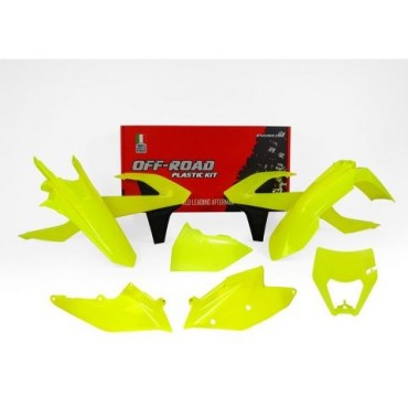 Body Kit Racetech KTM EXC-EXCF 17-19 Fluo Yellow R-KITKTM-GF0-517 Racetech Plastic Kits