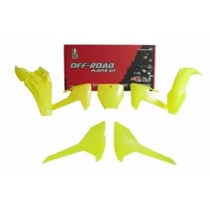 Kit plastiche Racetech Husqvarna- TC 65 17- giallo fluo R-KITHSQ-GF0-565