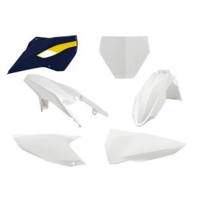 Kit plastiche Racetech Husqvarna- TC/FC 14-15 bianco-blu R-KITHSQ-OEM-588 Racetech Kits plastique