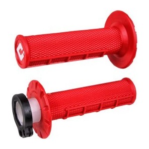 Manopole ODI V2 Lock On half waffle 2-4 tempi rosso 06302275