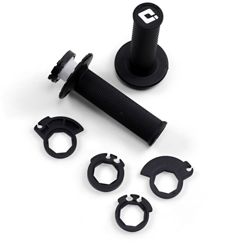 Manopole ODI V2 Lock On lisce 2-4 tempi nero 06302545