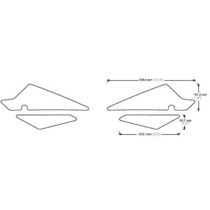 Protezioni grafiche-plastiche in HDR antiscivolo Yamaha YZF 450 14-17 YZF 250 14-18