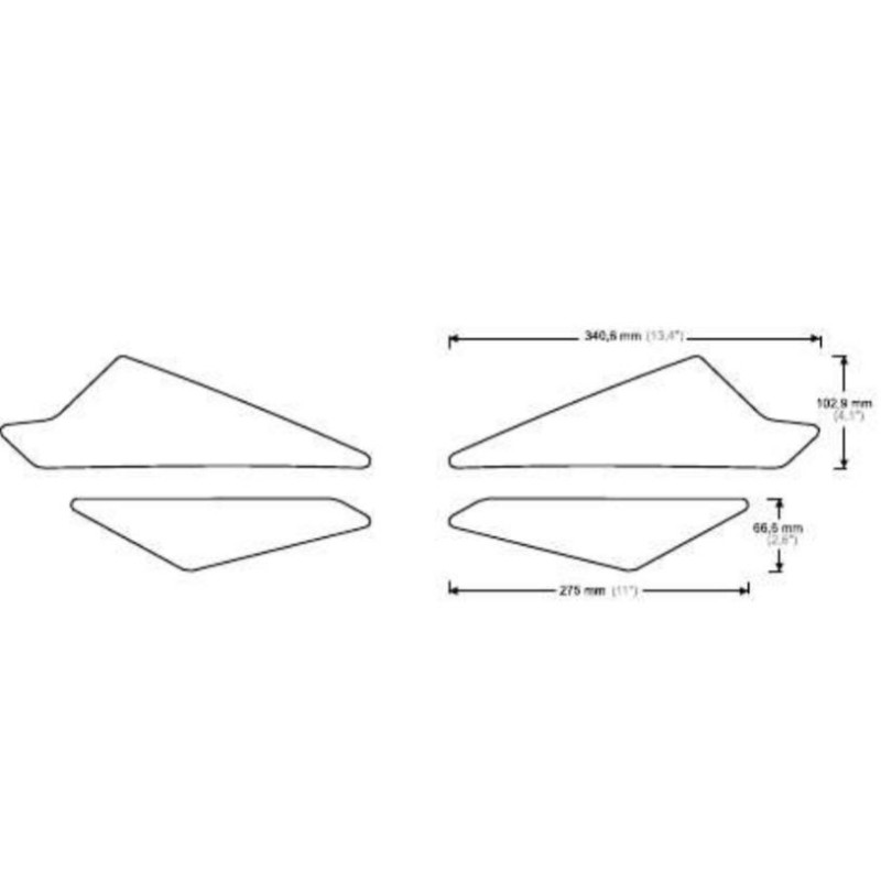 Non-slip HDR graphic-plastic protections Yamaha YZF 450 18- YZF 250 19-