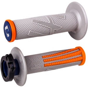 Manopole ODI V2 Lock On 2-4 tempi grigio/arancione