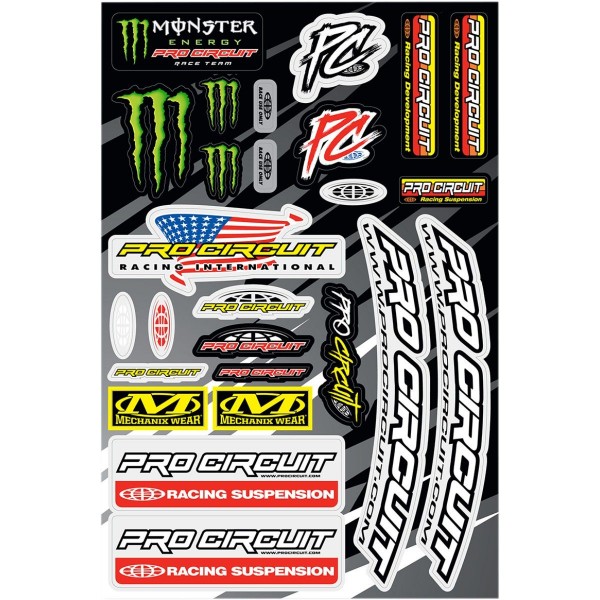 DECAL SHEET MONSTER PRO CIRCUIT DELUXE DC18DLX Pro Circuit  Aufkleber-Stickers