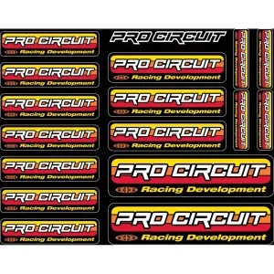Foglio adesivi con logo Pro Circuit