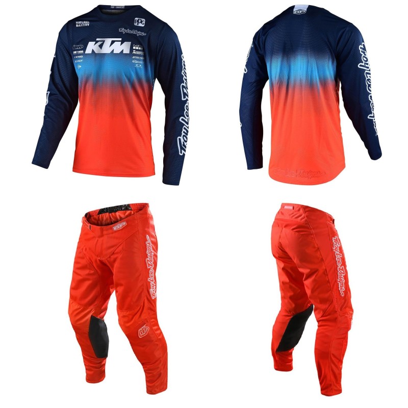 Completo TLD Troy Lee Designs Gp Air Stain'd TEAM Navy/Arancione