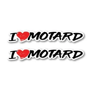 Adesivo parafango anteriore -I love motard- (2 pezzi)