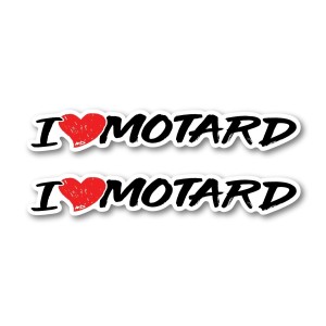 Front fender decal I love motard (2 pcs)