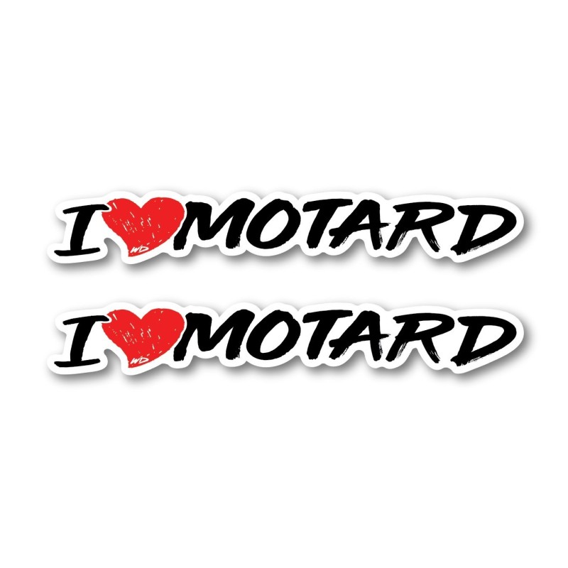 Front fender decal I love motard (2 pcs)